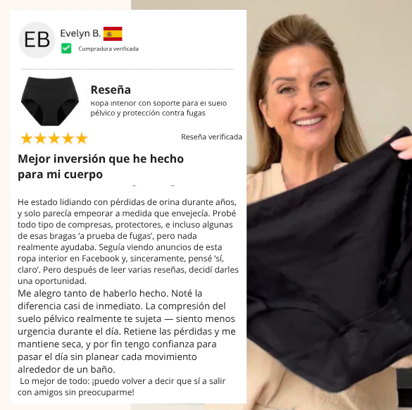 Bragas de soporte pélvico y a prueba de fugas (flujo abundante)